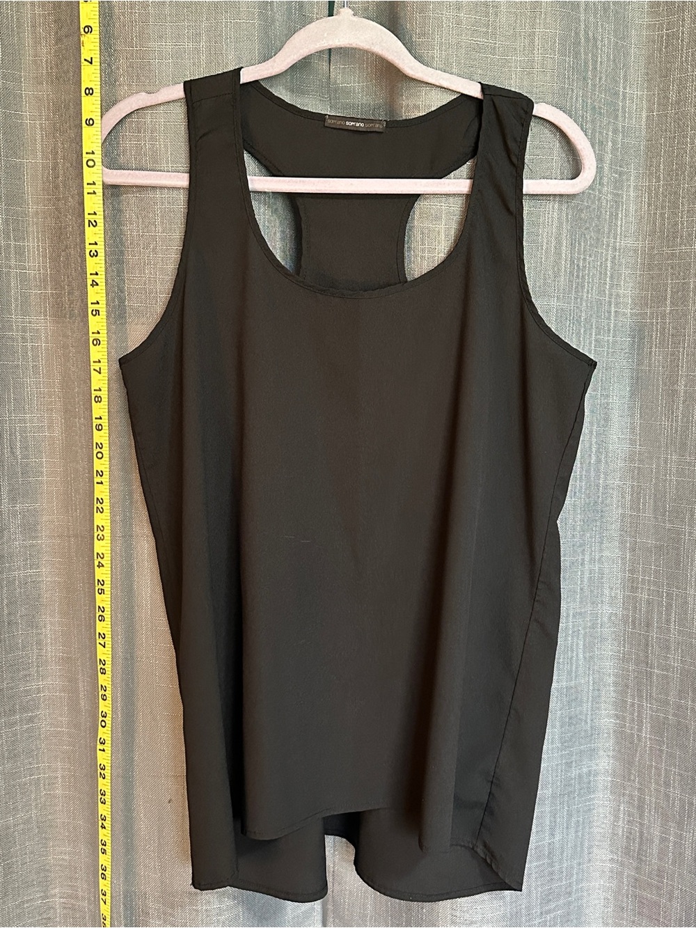 Soprano Black Sleeveless Tank Top